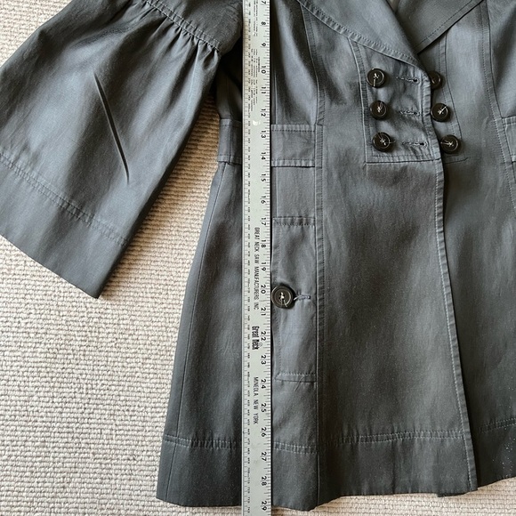 Nanette Lepore Vintage trench coat jacket  bow back size 6 - Picture 14 of 16